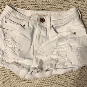 white jean shorts